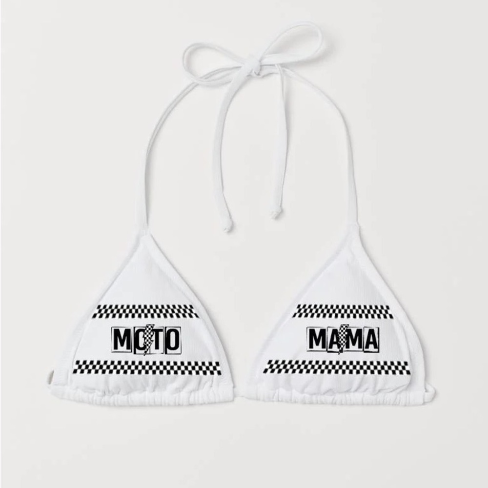 NEW TOP & BUTTOM DIRTY REBEL “MOTO MAMA” BIKINI SIZE SM *NEW WITH TAGS
